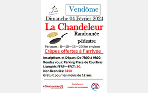                                          RANDONNEE PEDESTRE &quot; LA CHANDELEUR&quot;